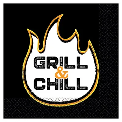 Produktbild von Lebensmittel Grill & Chill Serviette 16 Stk 33x33 cm