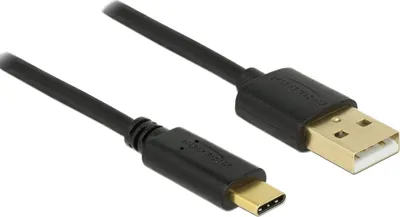 Produktbild von DeLOCK 2m, USB2.0-A/USB2.0-C, 2 m, USB A, USB C, USB 2.0, Männlich/Männlich, Schwarz