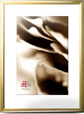 Obrázek produktu pro aFFa rámy, hliníkové, rám na fotografie z hliníku, obdélníkový rám na fotografie, s přední stranou z akrylového skla, zlatý, 70x100 cm