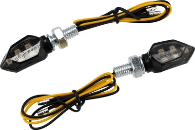 Produktbild von Set: 2x Mini-Blinker 12V LED, Rauchgrau - für Moped und Motorrad