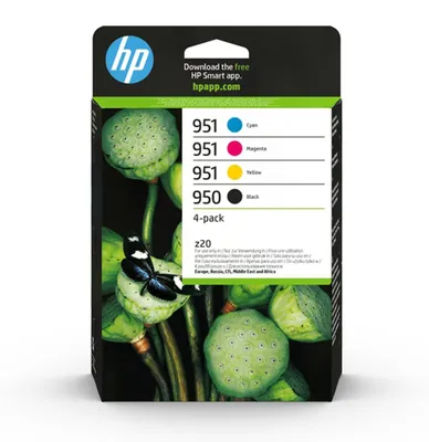 Image de Cartouches d'impression originales HP 950 noir/951 cyan/magenta/jaune, pack de 4