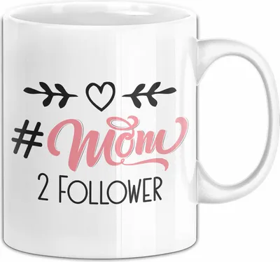 Produktbild von Mutter 2 Kinder Tasse Geschenk Mom 2 Follower Geschenkdiee Muttertag Beste Mutter Kaffee-Becher (Weiß)