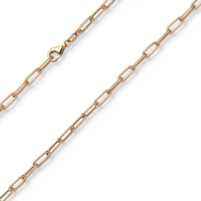 Produktbild von 3,5mm Paper Clip Anker weit Kette Collier Halskette aus 585 Gold Rotgold 80cm