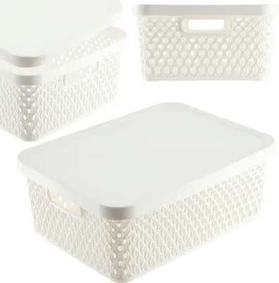 Produktbild von KADAX Korb mit Deckel Organizer Aufbewahrungsbehälter Box 12L