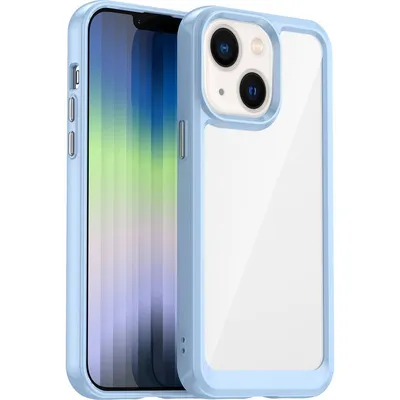Produktbild von Mobigear Crystal iPhone 14 Hülle Hardcase Backcover - Transparent / Blau