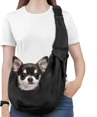 Produktbild von Famanu Handfreie Hundetragetasche Verstellbare Sicherheitsleine - Für Welpen und Katzen - Schwarz - Bis 54 kg