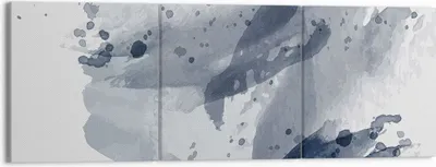 Produktbild von Bild auf Leinwand - Leinwandbild - 3 Teile - Abstraktion Blau Minimalismus - 150x50cm - Wand Bild - Wanddeko - Wandbilder - Leinwanddruck - Bilder - Wanddekoration - Leinwand bilder - CA150x50-4941