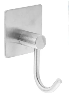 Produktbild von 5 klevende Haken für die Wand, robuste Kleiderhaken aus Edelstahl, kleine klevende Duschhaken