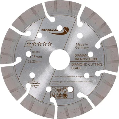 Immagine prodotto di PRODIAMANT Disco diamantato da taglio 125 mm per calcestruzzo / granito Turbo BG013