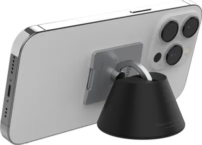 Produktbild von iRing Auto Handyhalterung - Mit Auto Handyhalterung Abnehmbar - Kompaktes Design - Anpassbarer Betrachtungswinkel - Gletscher Silber