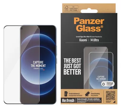 Produktbild von PanzerGlass ® Displayschutz Xiaomi 14 Ultra | Ultra-Wide Fit, Xiaomi, Xiaomi - 14 Ultra, Trockene Anwendung, Kratzresistent, Schockresistent, Transparent, 1 Stück(e)