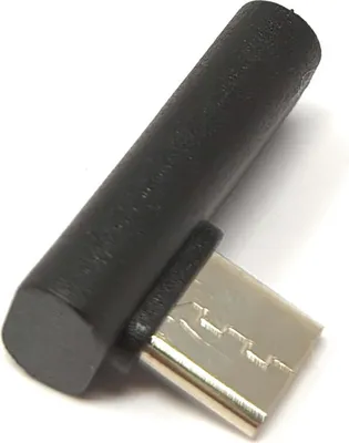 Produktbild von USB 3.1 Adapter Typ C Stecker zu Buchse Winkel Kabel in Schwarz