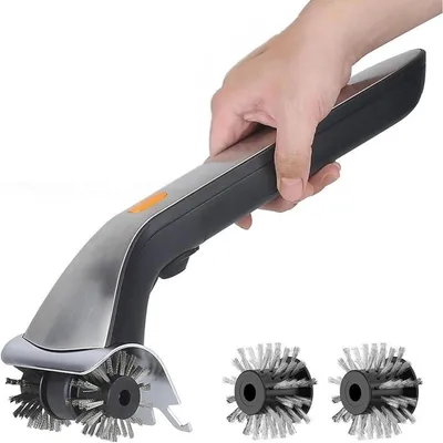 Produktbild von Akku Grillbürste elektrisch, rotierend, mit Wassertank, Edelstahl, 40cm Griff, entfernt hartnäckigen Schmutz, für Grill & BBQ