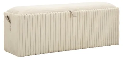 Zdjęcie produktu dla Ławka Goteborg 113 x 44 x 41 cm MDF poliester biały