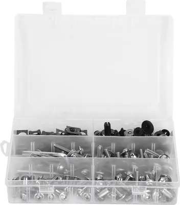 Produktbild von 173pcs Motorradverkleidungen Bolzen Kit Windschutzscheibenkörperschrauben Muttern Hardware für Motorbikesilver