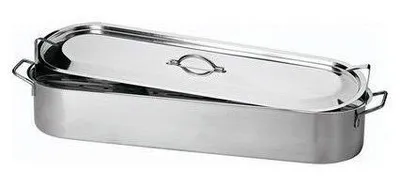 Fischpfanne 60 cm, oval, Edelstahl, für Induktion