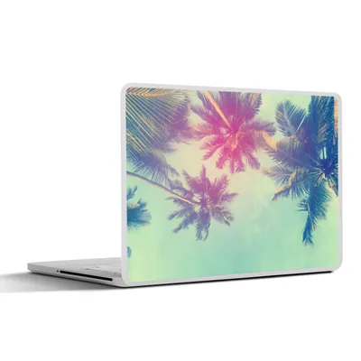 Produktbild von MuchoWow® Laptop Aufkleber Sticker Cover Palmen - Palmenblätter - Sommer - Tropisch 25x18 cm - Laptop-Deko