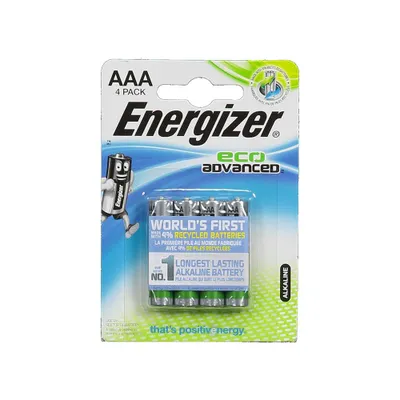 Produktbild von Energizer EcoAdvanced, Einwegbatterie, AAA, Alkali, 1,5 V, 4 Stück(e), 12 Jahr(e)