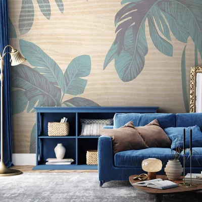 Produktbild von Vlies Fototapete - Misty Tropics 350x245 cm Blätter b-C-10388-a-a