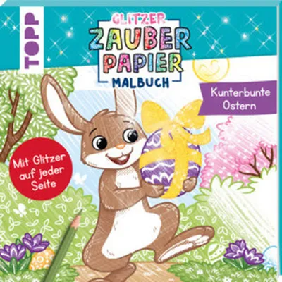 Obrázok produktu pre Papierové maľovanky s trblietkami K unterbunte Ostern