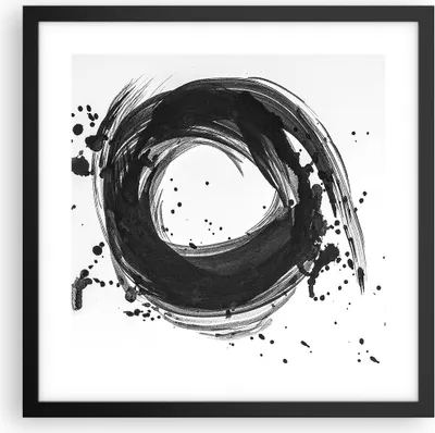 Produktbild von Gerahmtes Poster - Schwarzer Rahmen - Abstraktion Rad Aquarell - 40x40 cm - Wand Bild - Wanddeko - Wandbilder - Kunstposter - Wandposter - Bilderrahmen - Bilder - Kunstdruck - P2BAC40x40-4371