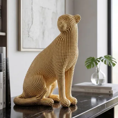 Immagine prodotto di Mauro Ferretti scultura leopardo 23x15,5x29 cm oro