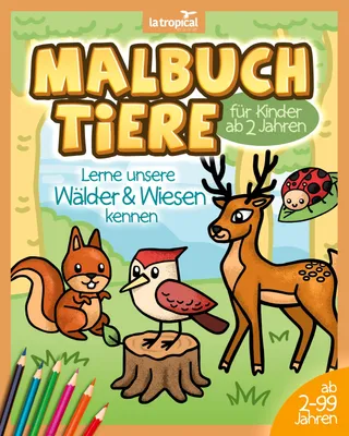 Produktbild von Malbuch Tiere für Kinder ab 2 Jahren
