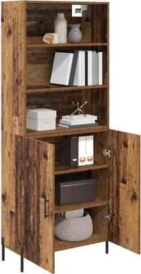 Obrázek produktu pro vidaXL Highboard old wood 69,5 x 32,5 x 180 cm materiál na bázi dřeva