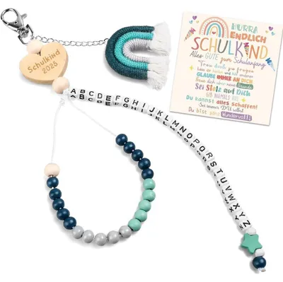 Productafbeelding van Rekenketting, cadeau voor een jongen die in 2025 naar school gaat, blauw