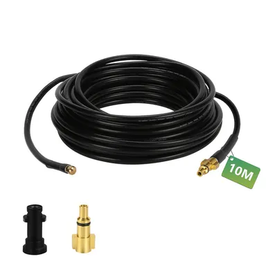 Produktbild von Jiubiaz Rohrreinigungsschlauch für Hochdruckreiniger 180bar- Rohrreinigungsset Schlauch mit Adapter geeignet für Kärcher K2-K7 10m