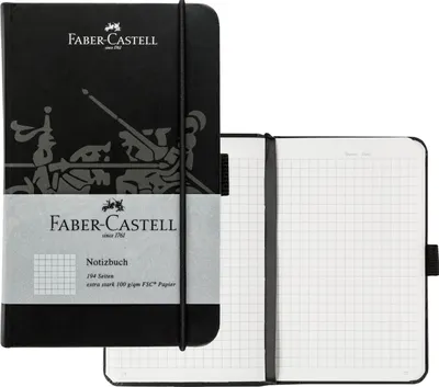 Image de Faber-Castell 10065067 FABER-CASTELL Notizbuch, DIN A6, kariert, schwarz