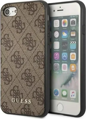 Produktbild von Guess Guhci8G4Gfbr Iphone Se 2022 / 2020 / 7 / 8 Brązowy/Braun Hartschale 4G Metall Gold Logo