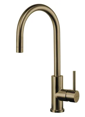 Produktbild von Reginox Armatur R30509 CANO GOLD / Küchenarmatur Edelstahl gebürstet mit PVD-Beschichtung / Einhebelmischer / Mischbatterie