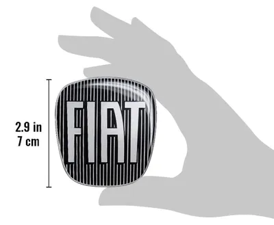 Immagine prodotto di Adesivo Fiat 3D logo ricambio nero per 500