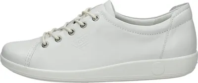 Image de Ecco Soft 2.0  Veterschoenen Laag - Wit - Maat 36