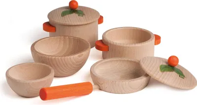 Produktbild von Erzi Kochset Natur - Kaufladenzubehör