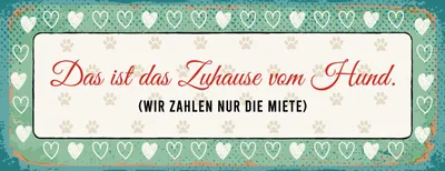 Produktbild von vianmo Blechschild 10x27 cm Das ist das Zuhause vom Hund