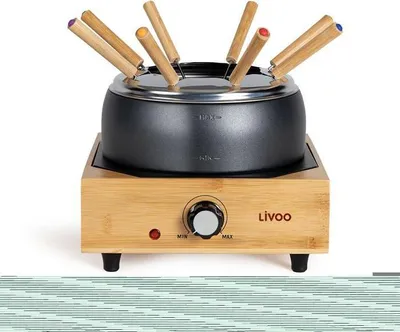 Immagine prodotto di Set per fonduta elettrica LIVOO DOC287, 800 W, 2 l, 8 persone, termostato regolabile, rivestimento antiaderente senza PFAS