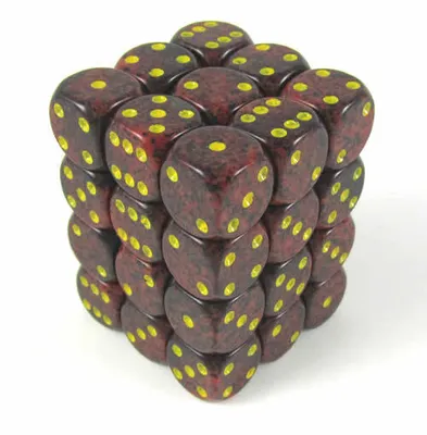 Produktbild von Chessex Merkur Gesprenkelte D6 12mm Würfelset 36 Stück