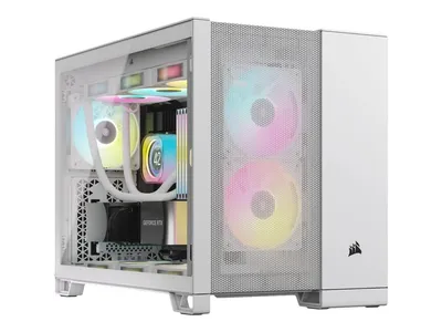 Zdjęcie produktu dla Corsair 2500D AIRFLOW, Midi Tower, PC, Biały, ATX, Stal, Plastik, Szkło hartowane, Gaming
