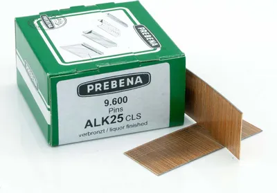 Produktbild von Prebena Pins Type ALK25CLS mit Kopf 9600 Stück / Vpe Pinslänge 25 mm Drahtmaß Ø 0,64 mmAusführung verbronzter Stahl