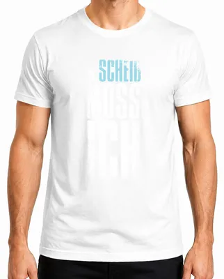 Produktbild von N Scheiss muss ich Spruch Lustig Arbeitsmuffel Faulheit Party Herren T-Shirt, Weiß, S