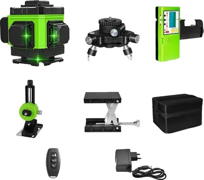 Obrázok produktu pre Laserová vodováha, 12 čiar, zelený lúč, samonivelačná, IE12A DC11G BL12