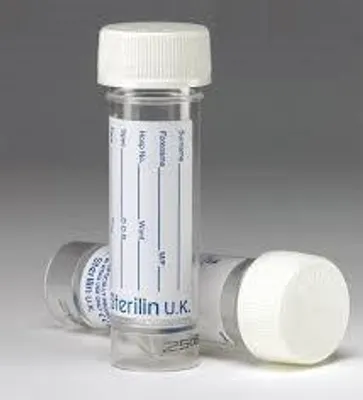 Probenbehälter 30 ml, 50 Stück, mit Etikett, auslaufsicher