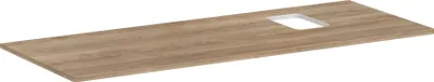 Produktbild von hansgrohe Xelu Q Konsole mit Ausschnitt rechts, 1360x550, für Aufsatzwaschtisch, mit Hahnloch, 54124230
