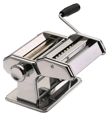 Produktbild von Pastamaschine PASTA | Edelstahl Nudelmaschine mit Kurbelantrieb | Für Lasagne, Tagliolini & Tagliatelle | 14,5 cm Teigbreite, 0,2–3 mm Teigdicke