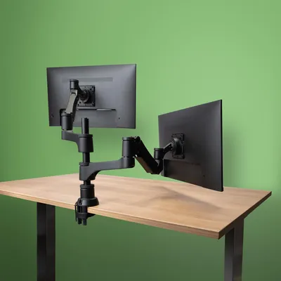 Produktbild von R-Go Dubbele monitorarm Caparo (gasvering)