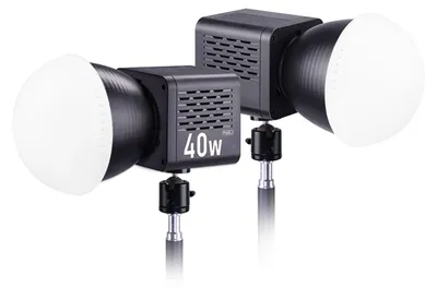 Zdjęcie produktu dla Lampa wideo LED VLOGLITE P40C – przenośna lampa ręczna COB o mocy 40 W z regulowaną temperaturą barwową w zakresie 2500–6500 K, wysokim współczynnikiem CRI (95+) oraz 8 wbudowanymi efektami świetlnymi
