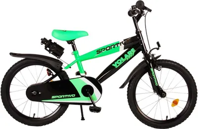 Produktbild von Volare Sportivo Kinderfahrrad - Jungen - 18 Zoll - Neongrün Schwarz - 95% zusammengebaut