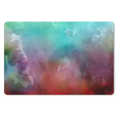 Produktbild von MuchoWow® Schreibtischunterlage Aquarell - Grün - Rot 60x40 cm - XXL Mauspad - Großes Mauspad